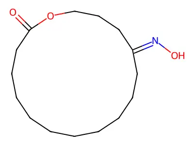 13-Hydroxyimino-oxacyclohexadecan-2-one structure