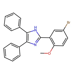 2-(5-bromo-2-methoxyphenyl)-4,5-diphenyl-1H-imidazole structure