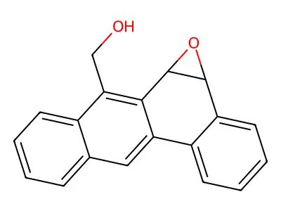 7-Hydroxymethylbenzanthracene 5,6-oxide structure