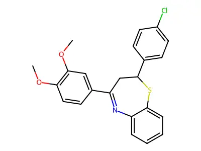 2-(4-Chlorophenyl)-4-(3,4-dimethoxyphenyl)-2,3-dihydro-1,5-benzothiazepine structure