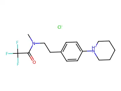 Acetamide, N-methyl-N-(4-piperidinophenethyl)-2,2,2-trifluoro-, hydrochloride structure
