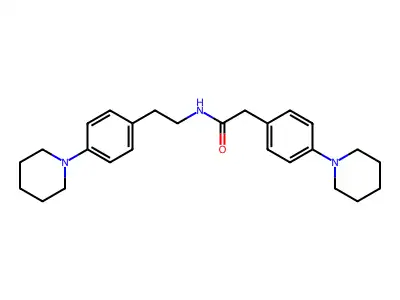 Acetamide, N-(4-piperidinophenethyl)-2-(4-piperidinophenyl)- structure