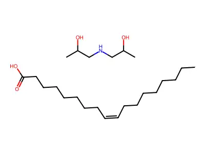 1-(2-Hydroxypropylamino)propan-2-ol;octadec-9-enoic acid structure