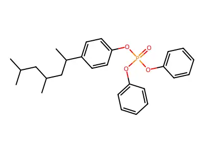 Phosphoric acid, nonylphenyl diphenyl ester structure