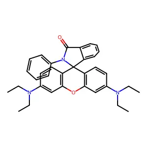 3',6'-Bis(diethylamino)-2-phenylspiro(isoindole-3,9'-xanthene)-1-one structure
