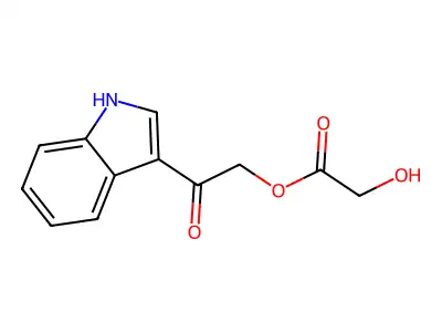 Glycolic acid, (3-indolylcarbonyl)methyl ester structure