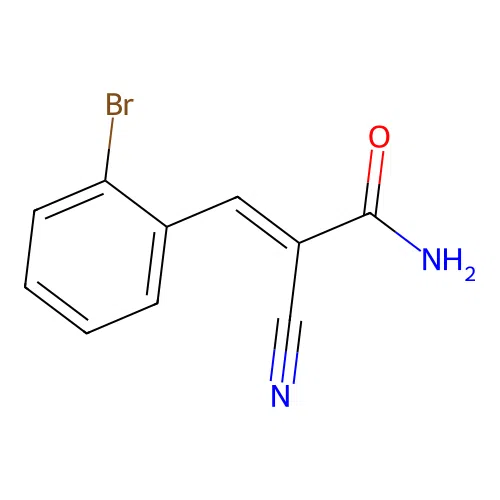 3-(2-Bromophenyl)-2-cyanoprop-2-enamide structure