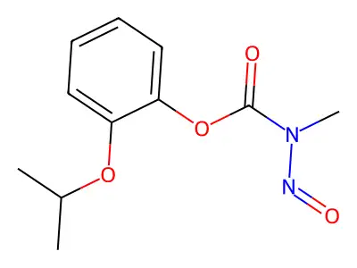 2-(1-Methylethoxy)phenyl N-methyl-N-nitrosocarbamate structure