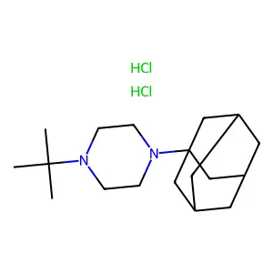 Piperazine, 1-(1-adamantyl)-4-tert-butyl-, dihydrochloride structure