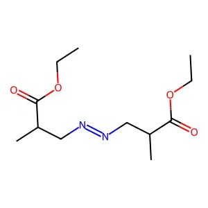 Diethyl 2,2'-azobis[2-methylpropionate] structure