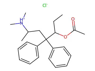 4-Acetoxy-N,N-dimethyl-3-diphenyl-1-methylhexylamine hydrochloride structure