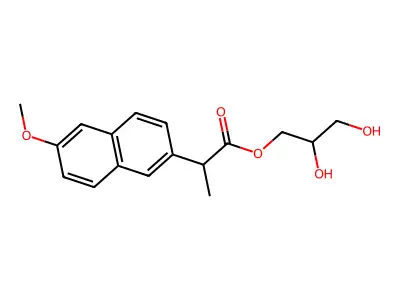 2,3-Dihydroxypropyl 2-(6-methoxynaphthalen-2-yl)propanoate structure