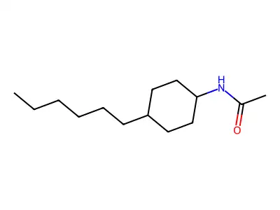 Acetamide, N-(4-hexyl-1-cyclohexyl)- structure