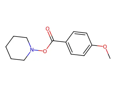 BENZOIC ACID, p-METHOXY-, PIPERIDINO ESTER structure