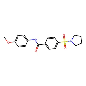 N-(4-methoxyphenyl)-4-(pyrrolidin-1-ylsulfonyl)benzamide structure