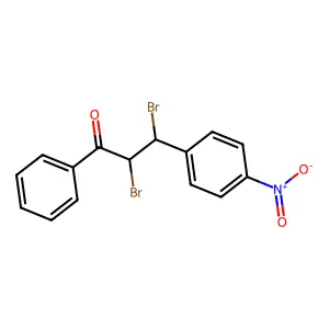 1-Propanone, 2,3-dibromo-3-(4-nitrophenyl)-1-phenyl- structure