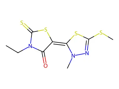 C9H11N3OS4 structure