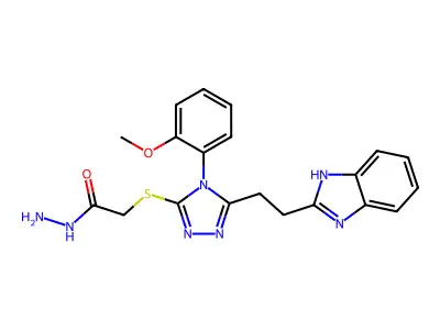 C20H21N7O2S structure