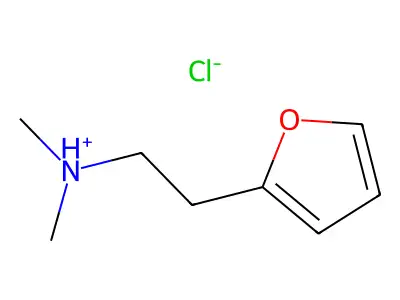 2-(Furan-2-yl)-N,N-dimethylethan-1-amine--hydrogen chloride (1/1) structure
