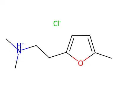 2-Furanethylamine, N,N,5-trimethyl-, hydrochloride structure