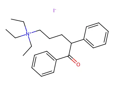 N,N,N-Triethyl-5-oxo-4,5-diphenylpentan-1-aminium iodide structure