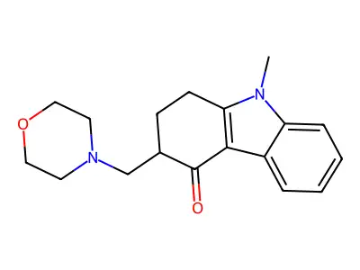 4(1H)-Carbazolone, 2,3-dihydro-9-methyl-3-(morpholinomethyl)- structure