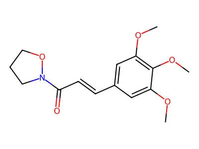 2-[1-Oxo-3-(3,4,5-trimethoxyphenyl)-2-propenyl]tetrahydroisoxazole structure