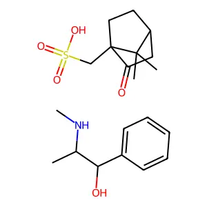 Ephedrine camsilate structure