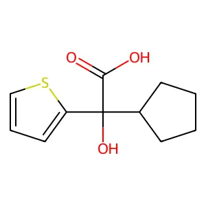 alpha-Cyclopentyl-alpha-2-thienylglycollic acid structure