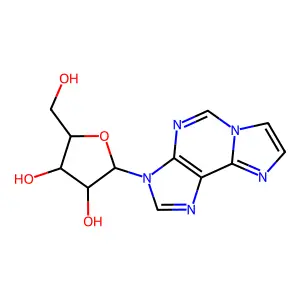 (2R,3S,4R,5R)-2-(Hydroxymethyl)-5-{3H-imidazo[2,1-F]purin-3-YL}oxolane-3,4-diol structure