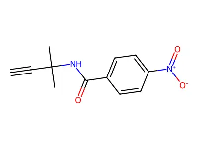 N-(1,1-Dimethyl-2-propynyl)-4-nitrobenzamide structure