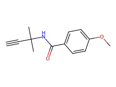 N-(1,1-Dimethyl-2-propynyl)-4-methoxybenzamide structure