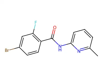4-bromo-2-fluoro-N-(6-methylpyridin-2-yl)benzamide structure