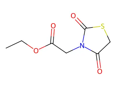 Ethyl (2,4-dioxo-1,3-thiazolidin-3-yl)acetate structure