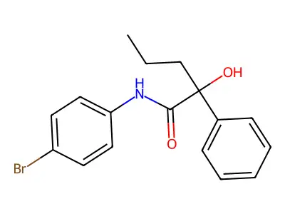 N-(4-Bromophenyl)-2-hydroxy-2-phenylpentanamide structure