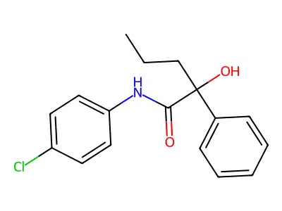 N-(4-Chlorophenyl)-2-hydroxy-2-phenylpentanamide structure