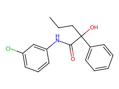 Mandelamide, N-(m-chlorophenyl)-alpha-propyl- structure