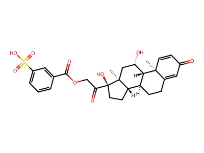 Prednisolone metasulfobenzoate structure