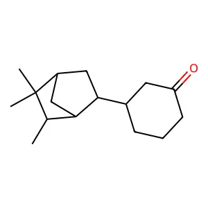 Cyclohexanone, 3-(5,5,6-trimethylbicyclo(2.2.1)hept-2-yl)- structure