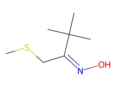 1-Methylthio-3,3-dimethyl-2-butanone oxime structure