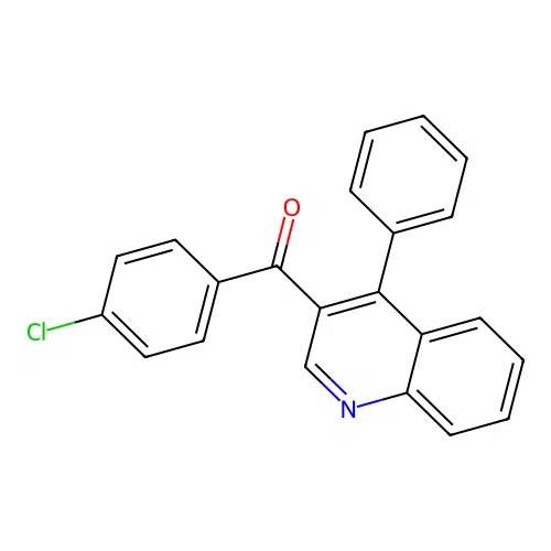 (4-Chlorophenyl)(4-phenyl-3-quinolinyl)methanone structure