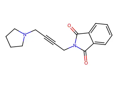 Phthalimide, N-(4-(1-pyrrolidinyl)-2-butynyl)- structure