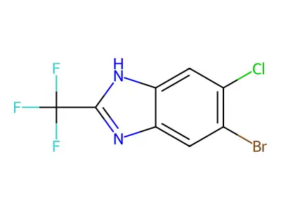 Benzimidazole, 5-bromo-6-chloro-2-(trifluoromethyl)- structure