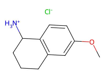 6-Methoxy-1,2,3,4-tetrahydronaphthalen-1-amine--hydrogen chloride (1/1) structure