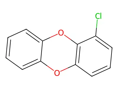 1-Chlorodibenzo-P-dioxin structure