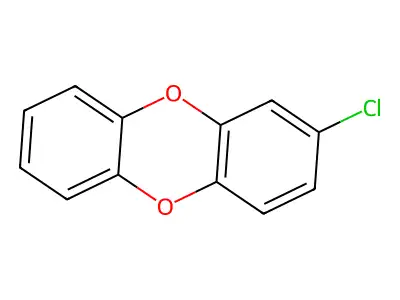 2-Chlorodibenzo-p-dioxin structure
