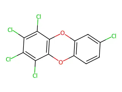 1,2,3,4,7-Pentachlorodibenzo-p-dioxin structure