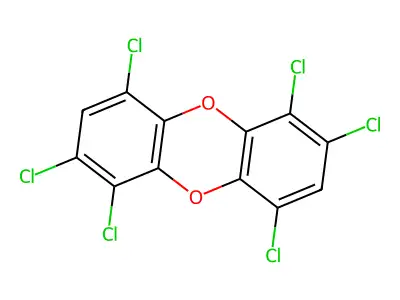 1,2,4,6,7,9-Hexachlorodibenzo-P-dioxin structure