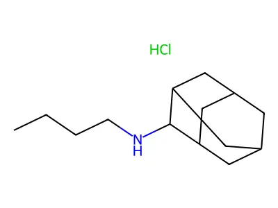2-Adamantanamine, N-butyl-, hydrochloride structure