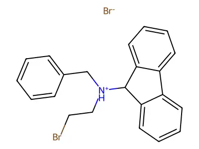 Fluoren-9-amine, N-benzyl-N-(2-bromoethyl)-, hydrobromide structure